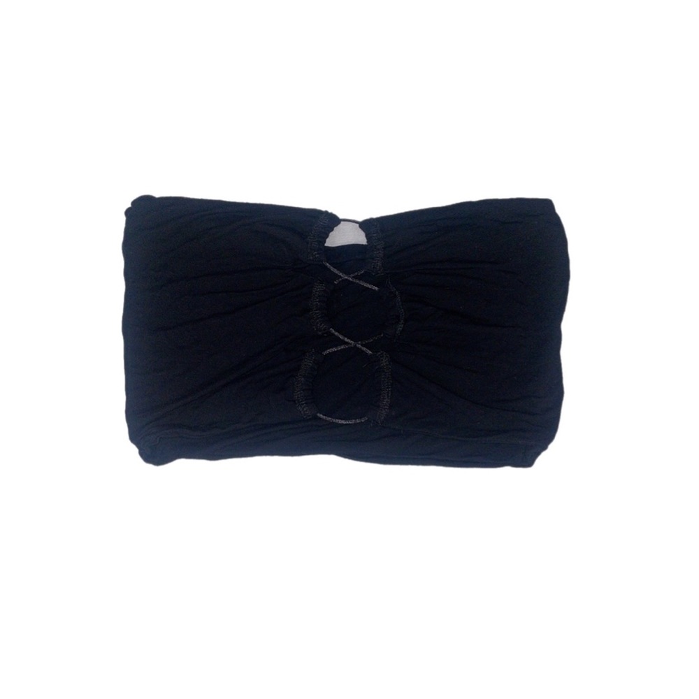 Black tube crop top